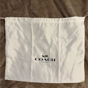 Coach Satin White Dust Bag